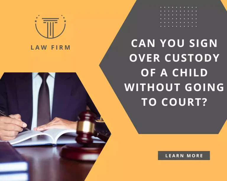 Can you sign over custody of a child without going to court?